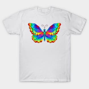 Rainbow Polygonal Butterfly T-Shirt